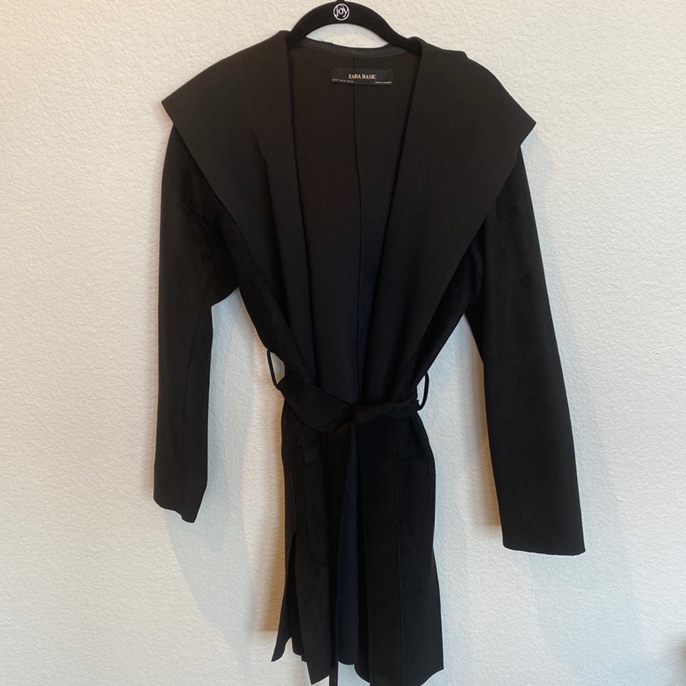 Black belted Zara Jacket